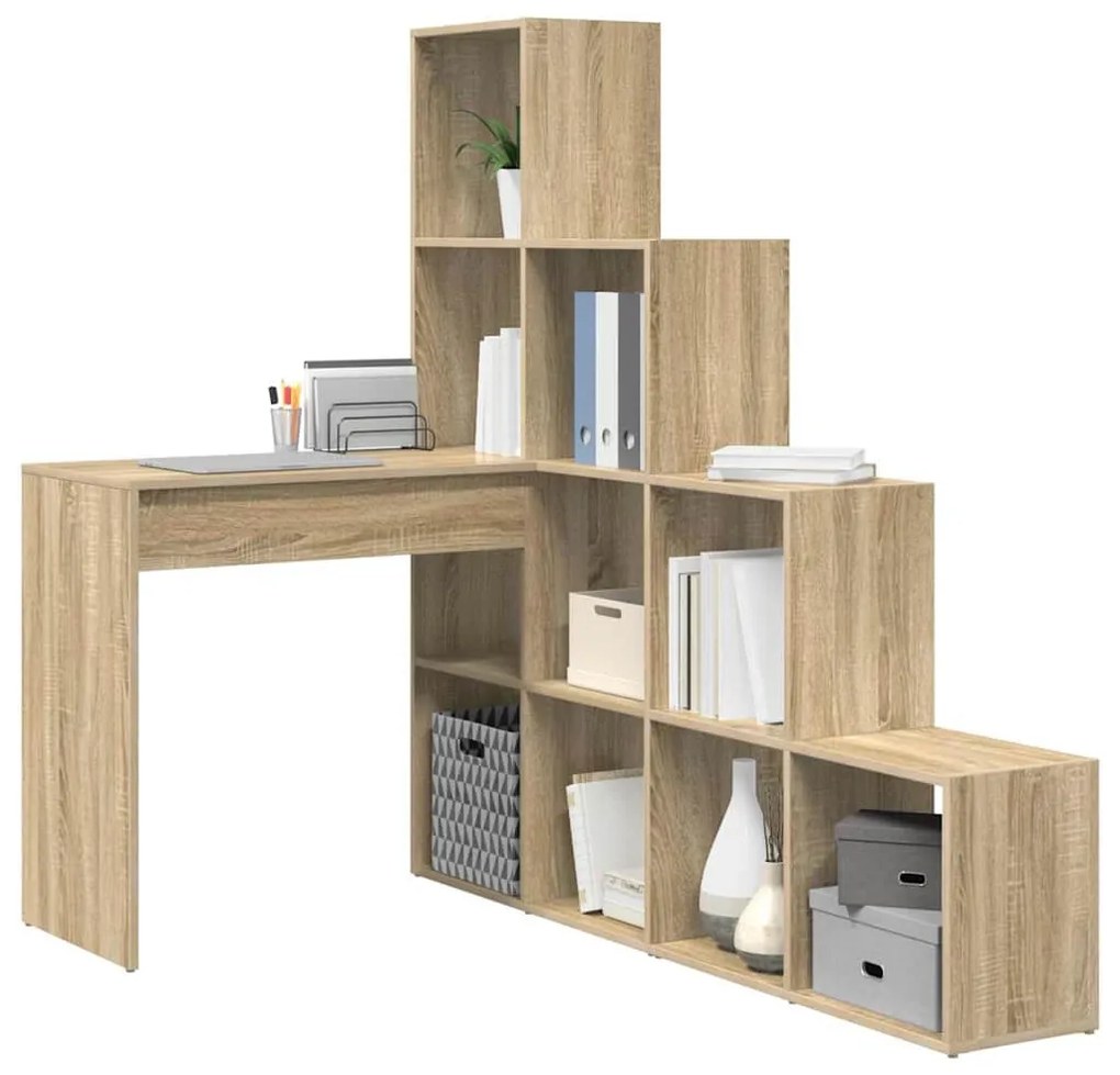 Sarokíróasztal sonoma tölgy 101,5 x 149,5 x 149,5 cm Faanyag