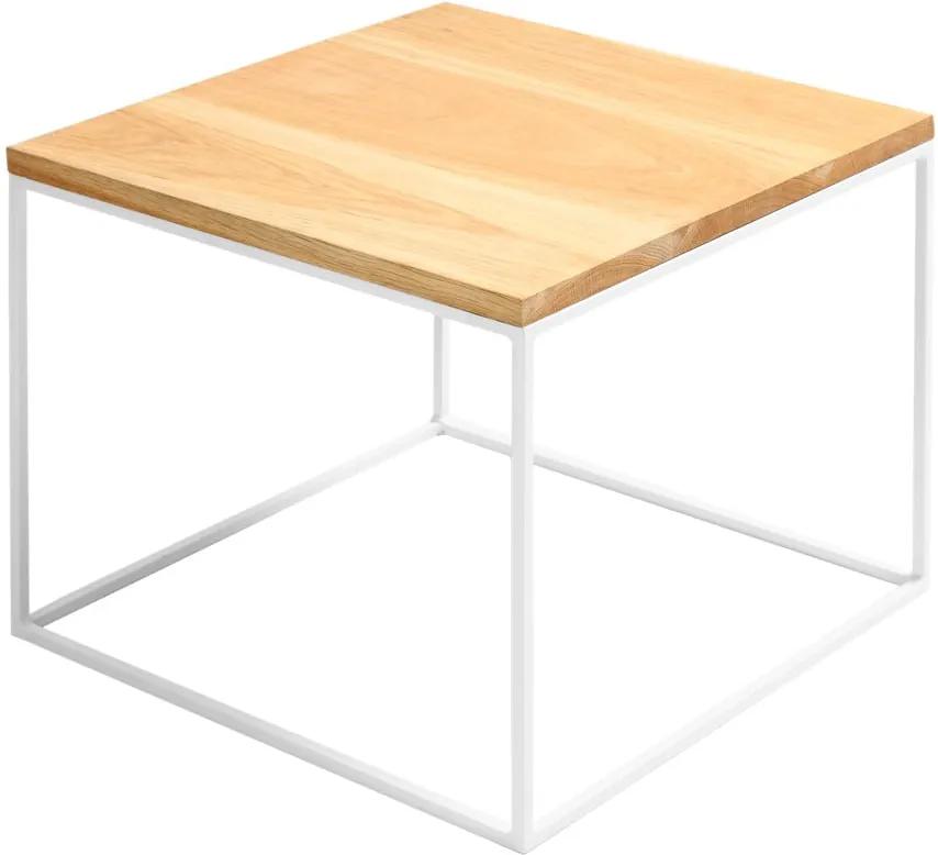 Tensio tárolóasztal fehér konstrukcióval, 50 x 50 cm - Costum Form