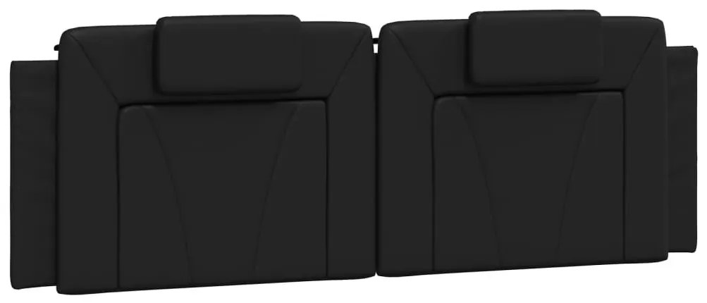 fekete műbőr ágykeret Viana matrac nélkül 160x200 cm