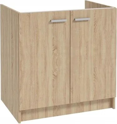 Konyhaszekrény mosogató alá 80x46,5 álló sonoma tölgy Tömör