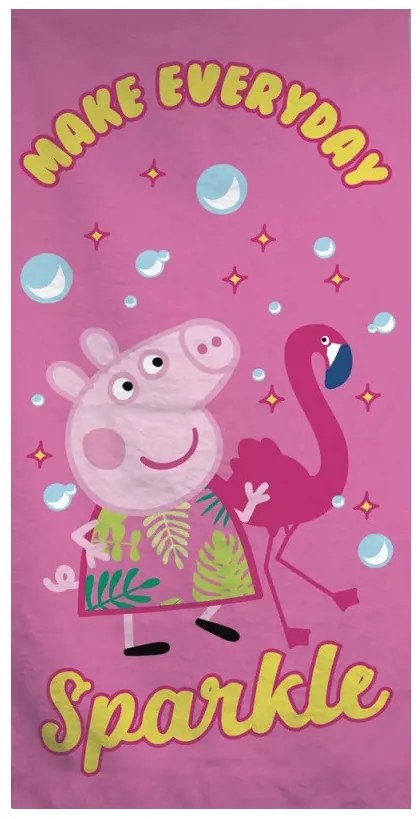 Peppa malac Sparkle fürdőlepedő, strand törölköző 70x140cm