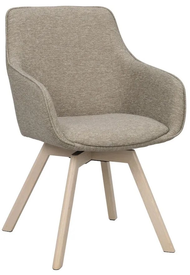 Bézs kárpitozott étkezőfotel szett 2 db-os Alison – Rowico