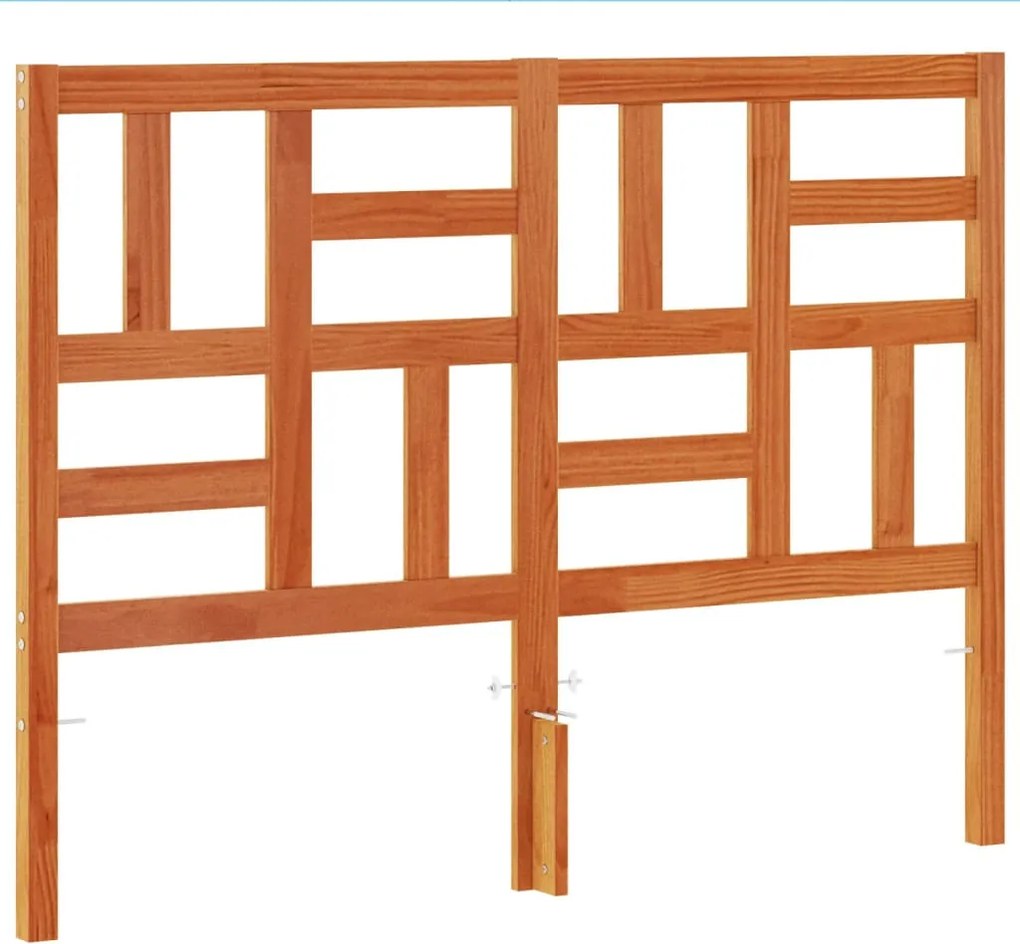 vidaXL viaszbarna tömör fenyőfa fejtámla 135 cm