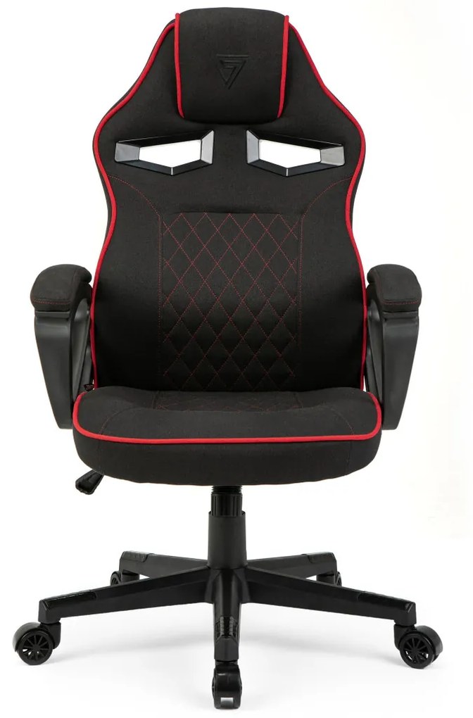 Gamer szék SENSE7 Knight, fekete és piros