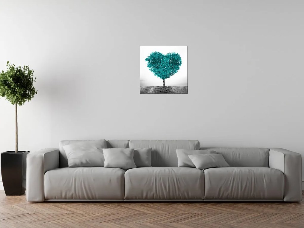 Gario Vászonkép Türkiz szeretetfa Méret: 40 x 60 cm