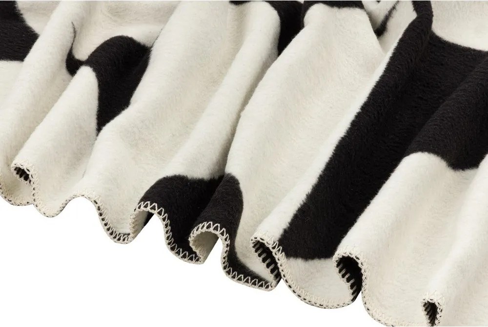 Fekete-krémszínű takaró 150x200 cm Tul – noo.ma