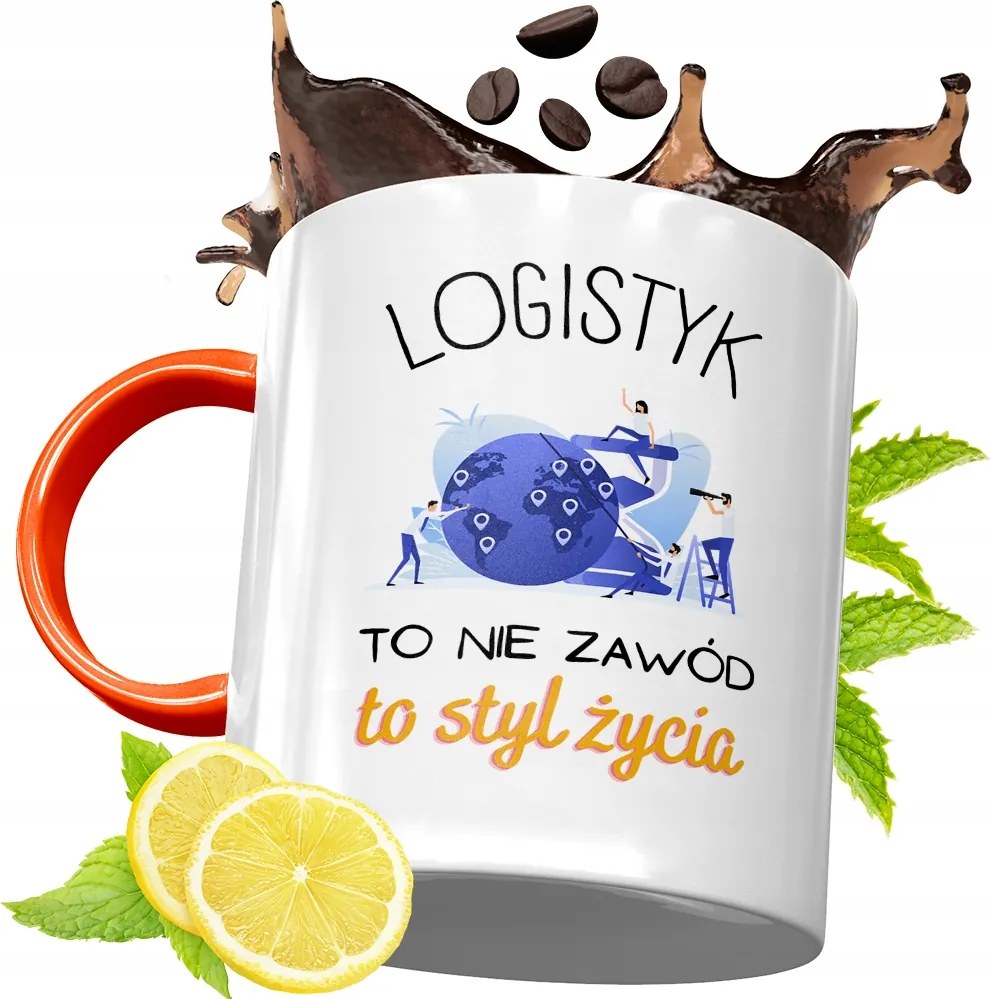 Narancssárga Bögre Logisztikai Ajándék fényképes nyomtatással