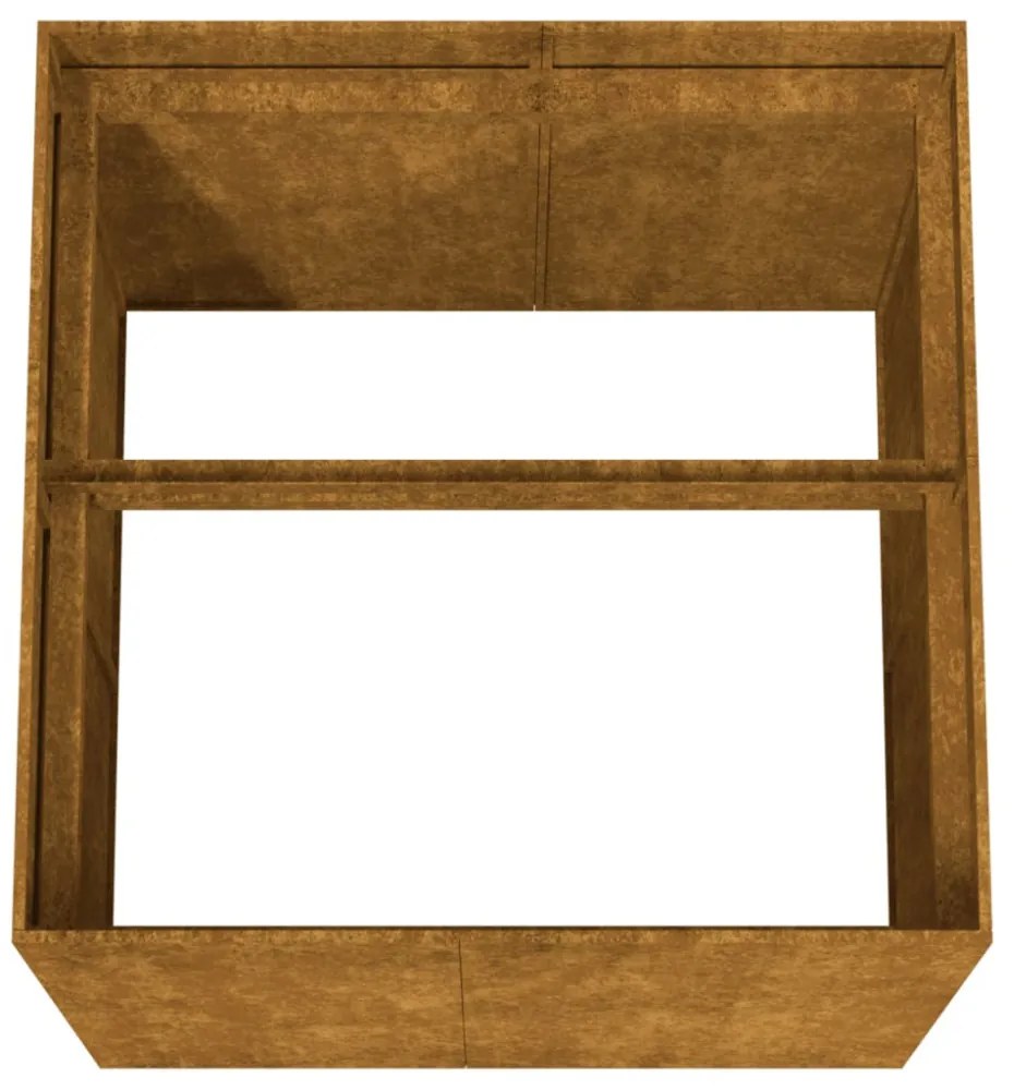 corten acél növénytartó 80x80x80 cm