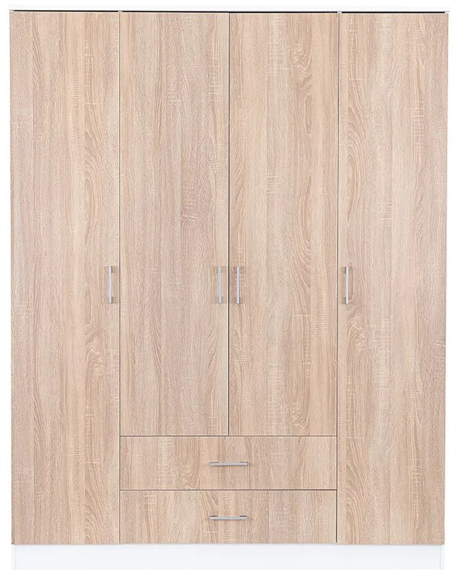 Miami gardróbszekrény 160x205 cm sonoma tölgy-fehér