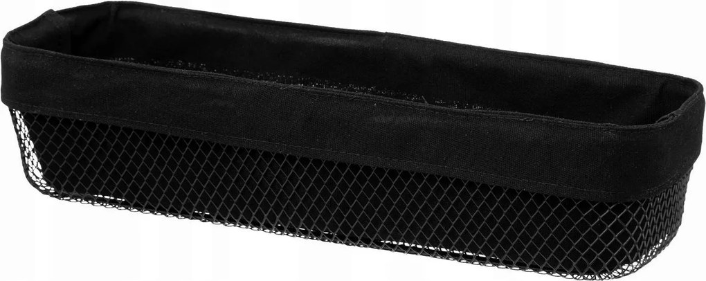 Kenyértartó Kosár fém, fekete
