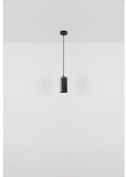 Globo 21002H - Csillár zsinóron OLLY 1xE27/25W/230V átm. 11 cm fekete