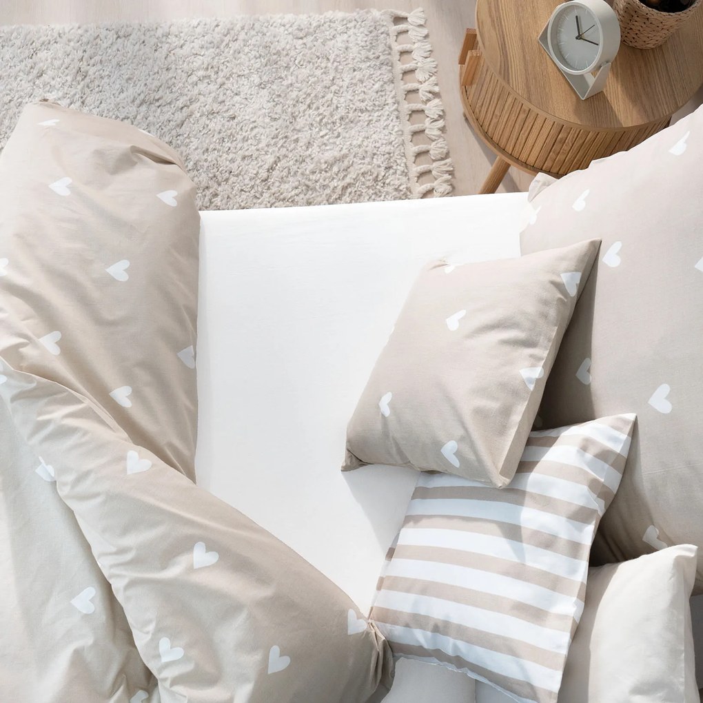 Goldea jersey gumis lepedő - fehér 180 x 200 cm