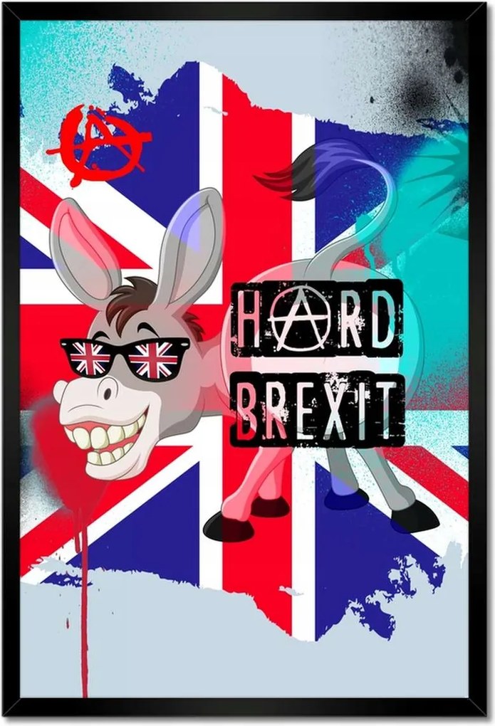 Poszterek keretben 40x60 Hard Brexit Unió