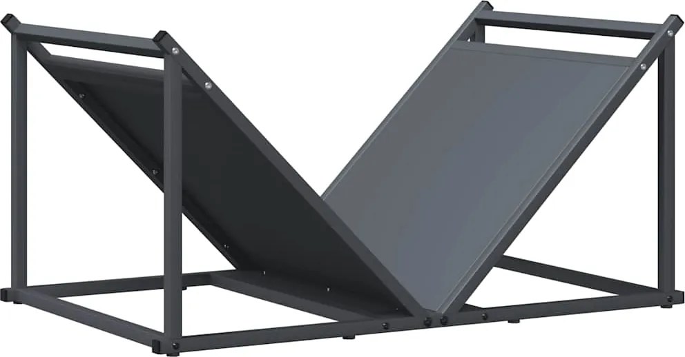 vidaXL antracitszürke hidegen hengerelt acél tűzifatároló 70x43x34,5cm