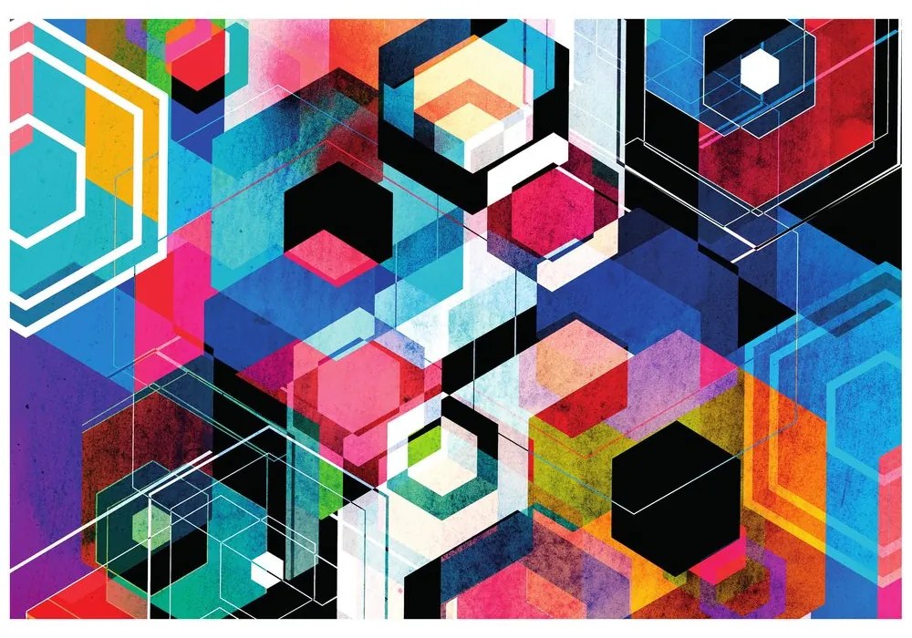 Öntapadó tapéta absztrakt geometria