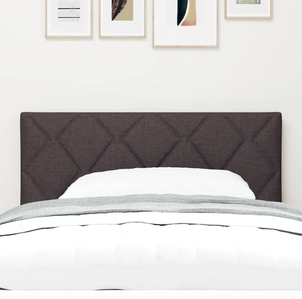 Fejtámla Gyémánt Blokkos Design Sötétbarna 90 cm Szövet