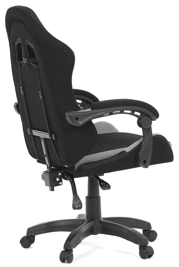 Scaun pivotant de birou Gamer gri cu tapițerie din țesătură. KA-R209