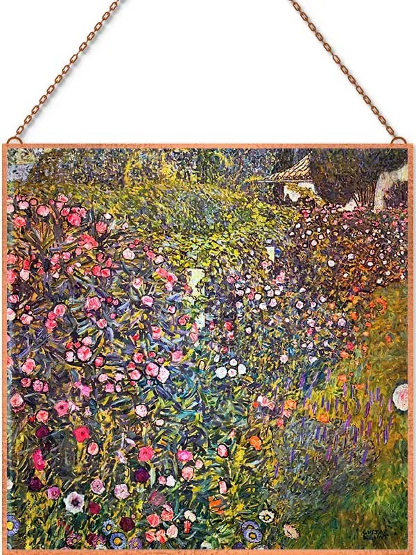Gustav Klimt - Olaszkert üvegkép, falikép