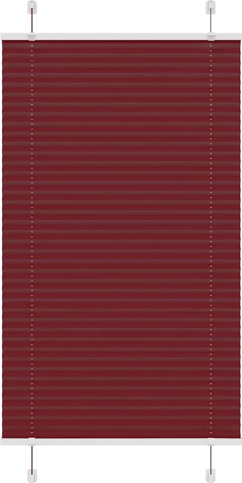 vidaXL pliszírozott redőny Bordeaux piros 80x100 cm szövetszélesség