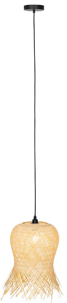 Keleti kültéri függőlámpa bambuszból IP44 - Carlos