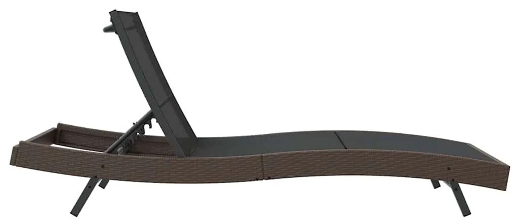 Napozó 1-személy 70 x 197 x 82 cm Poli rattan, fém