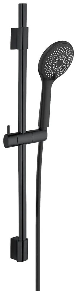 Fekete rozsdamentes acél zuhanyszett 70 cm Water Saving – Wenko