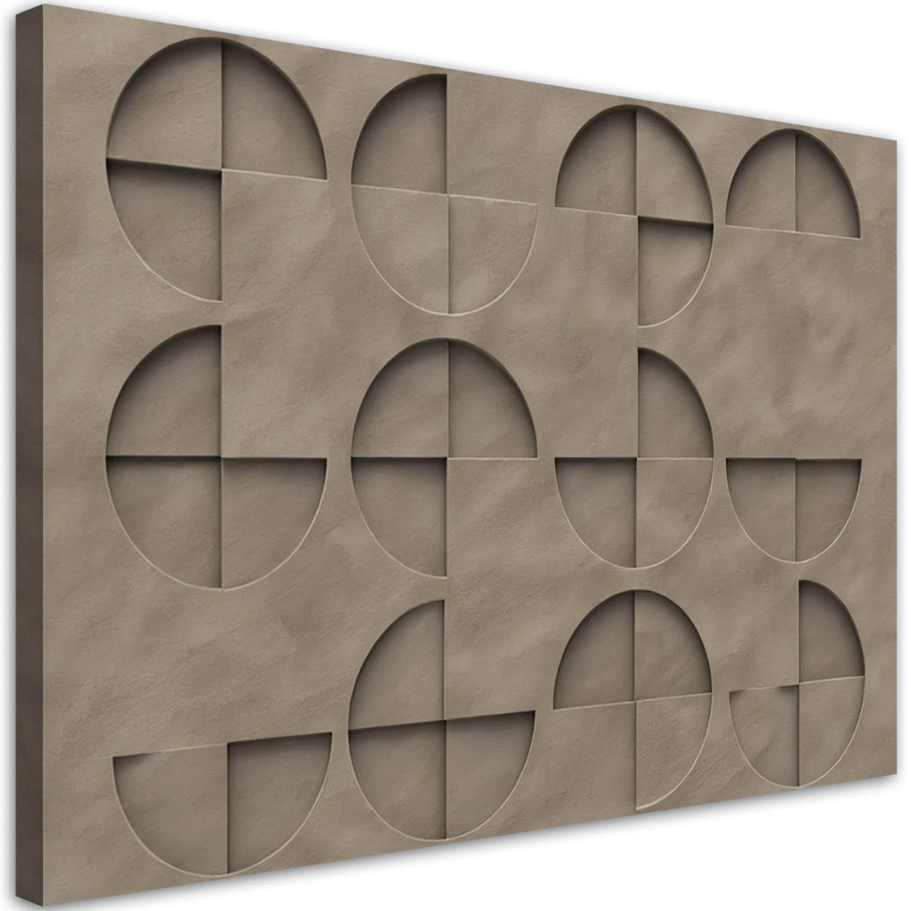 Gario Vászonkép Körök absztrakció 3D Méret: 100 x 70 cm