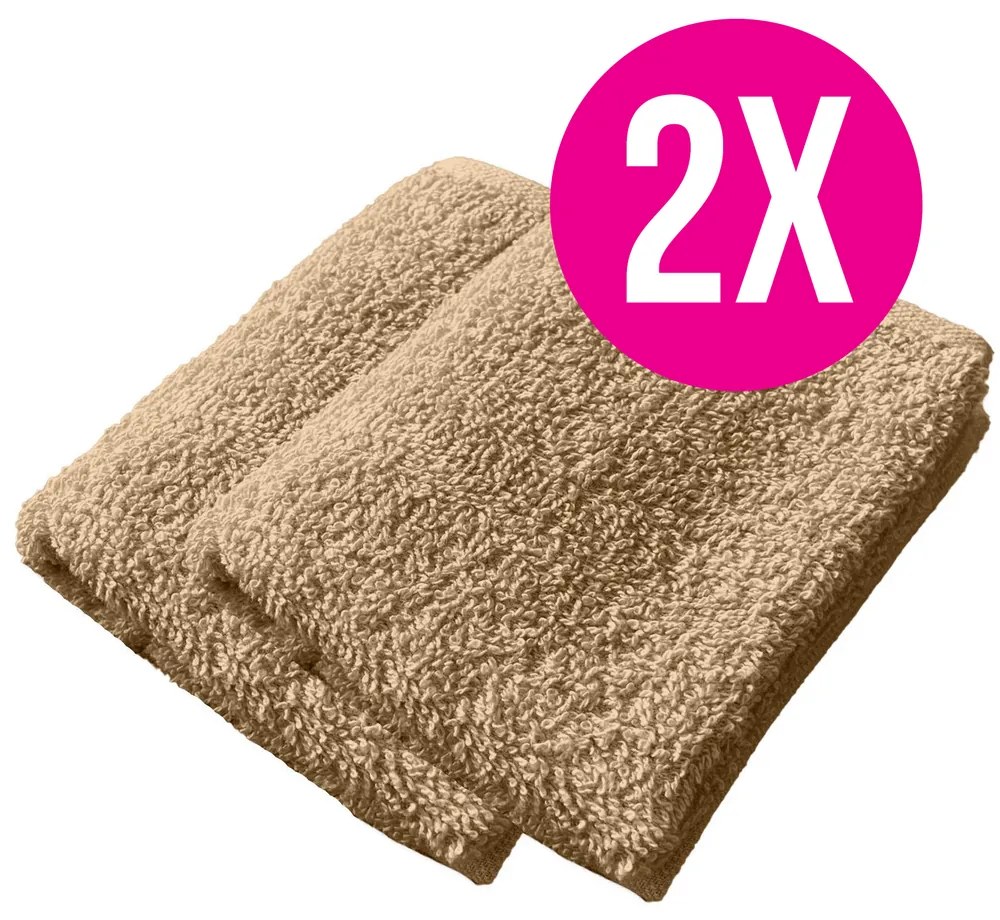 2x Homa RIAN BEIGE frottír törölköző 30x50 cm