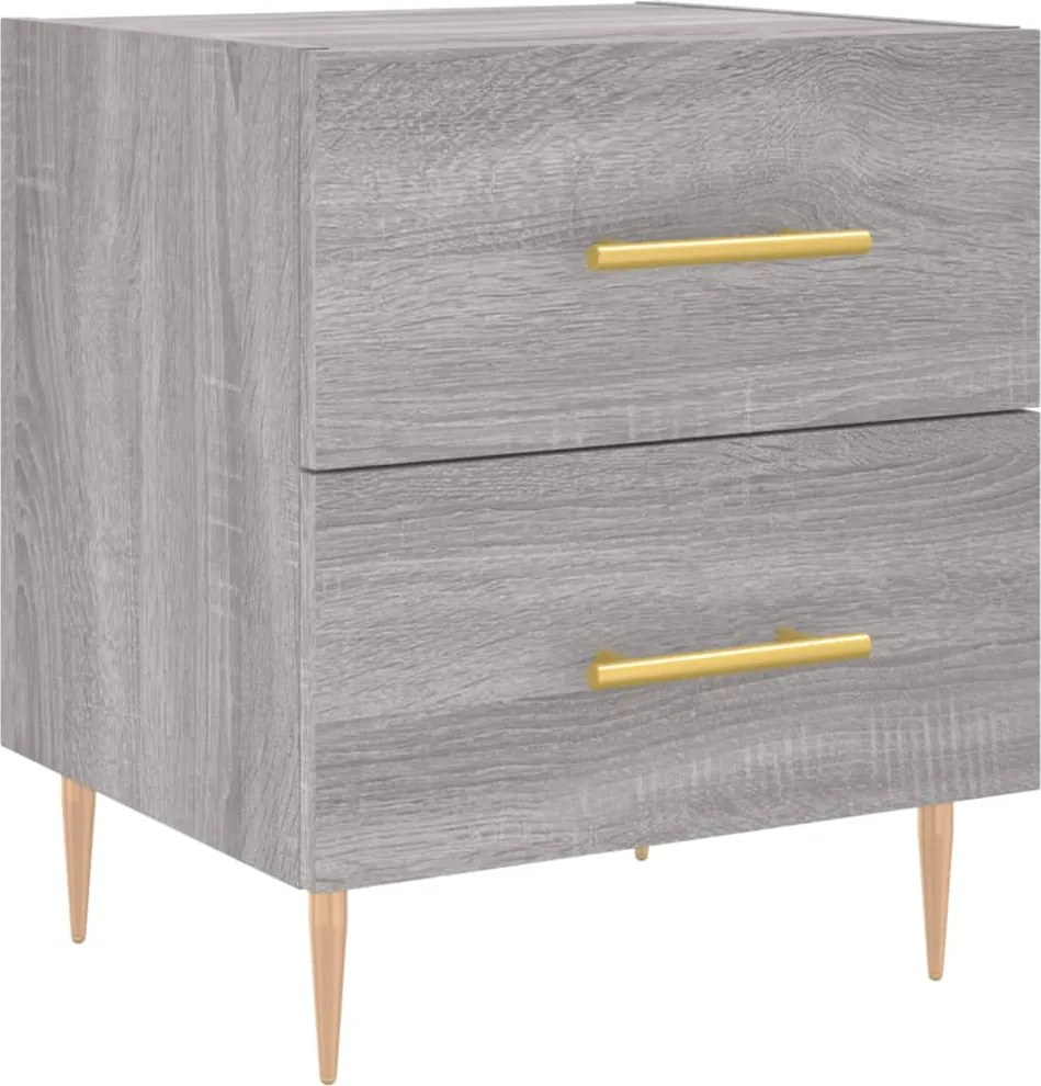 vidaXL szürke sonoma színű szerelt fa éjjeliszekrény 40 x 35 x 47,5 cm