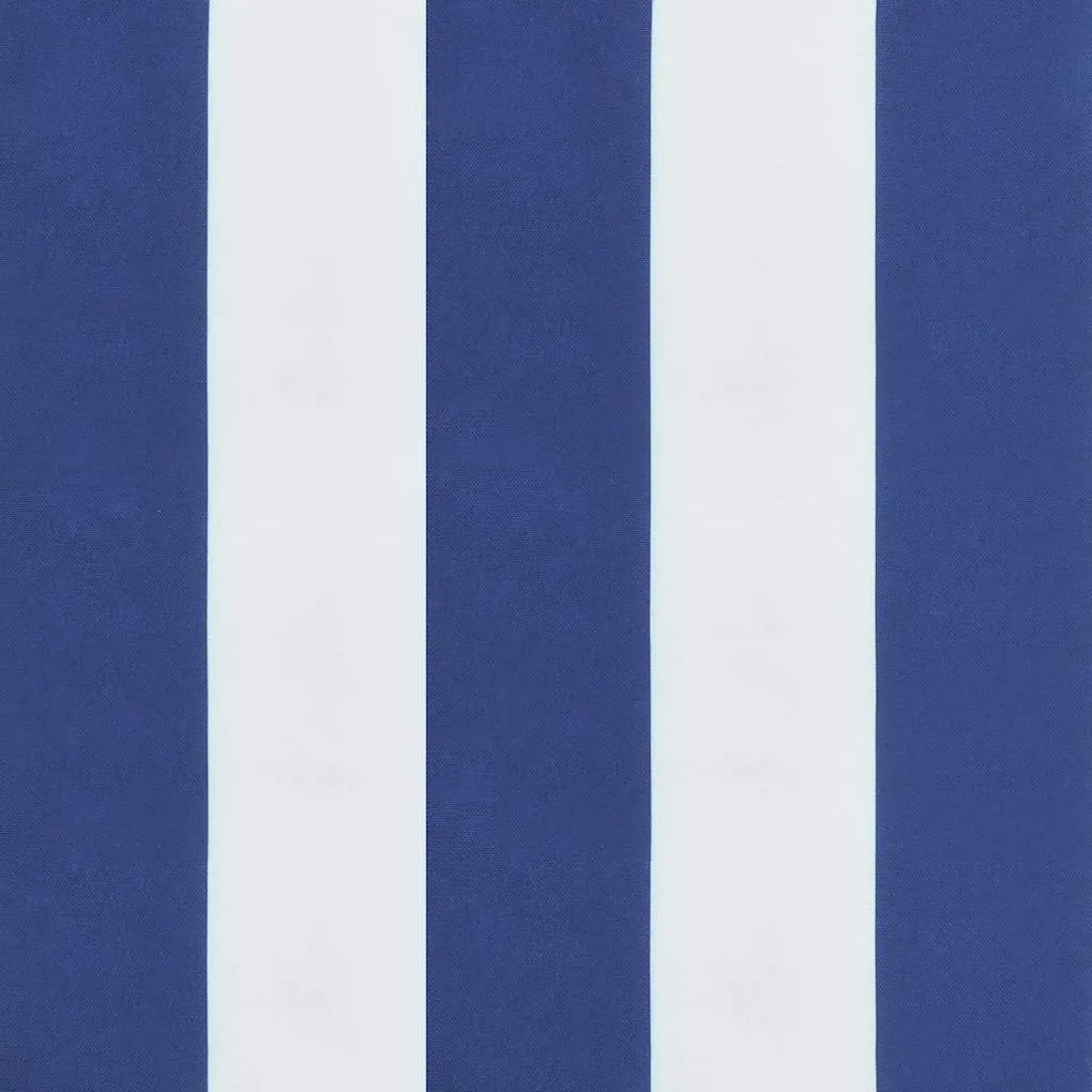 2 db kék és fehér csíkos szövet kerti padpárna 100 x 50 x 7 cm