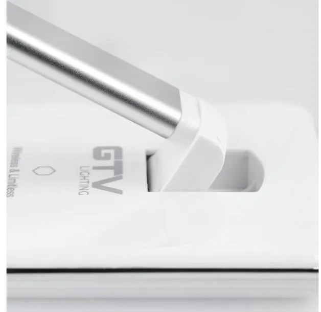 Lámpa Asztali TRITTON 6W, 340lm, AC220-240V, 4-CCT, Wireless töltő, USB, PF>0,5, RA>80, fehér