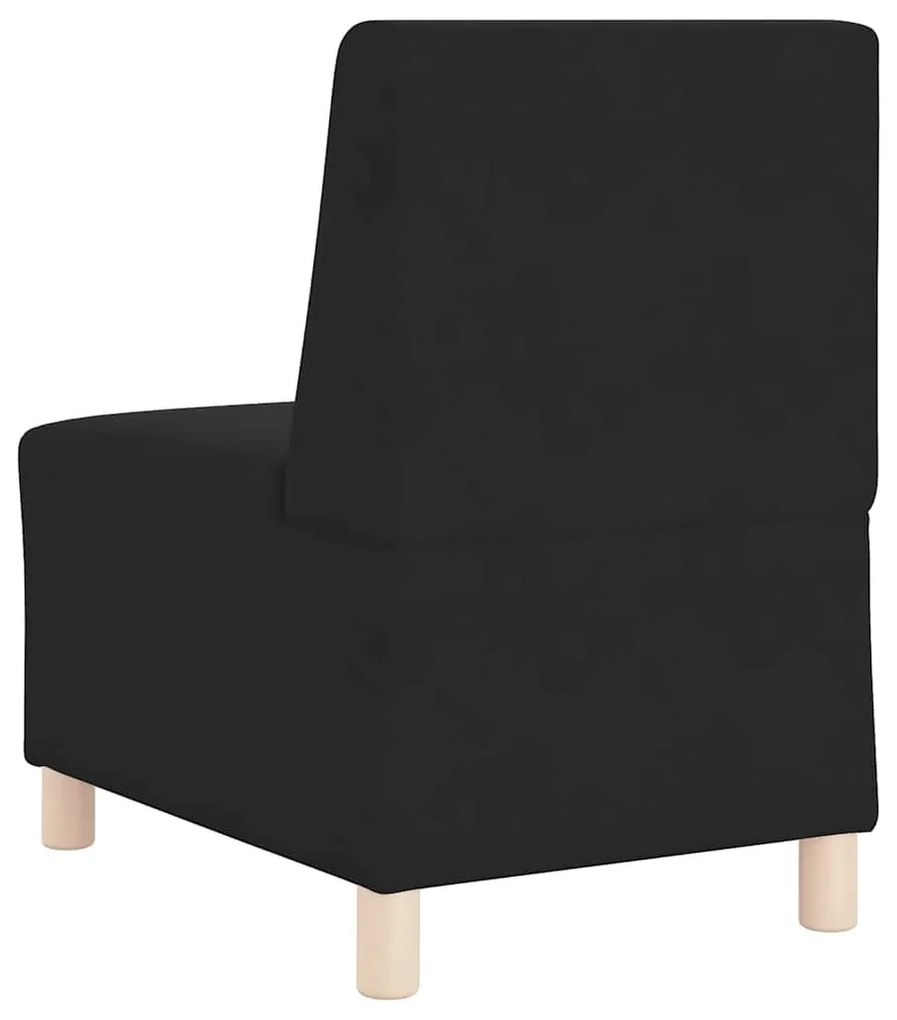 fekete bársony kanapéfotel 55 cm
