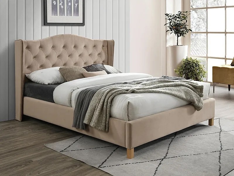 Aspen Ágykeret Bársony Bézs 160 cm