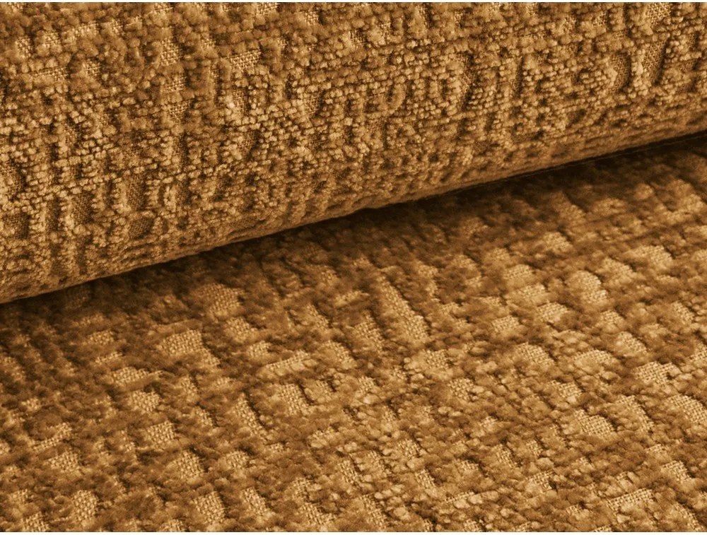 Narancssárga kinyitható-tárolóhelyes sarokkanapé (jobb oldali) Kalena – Makamii