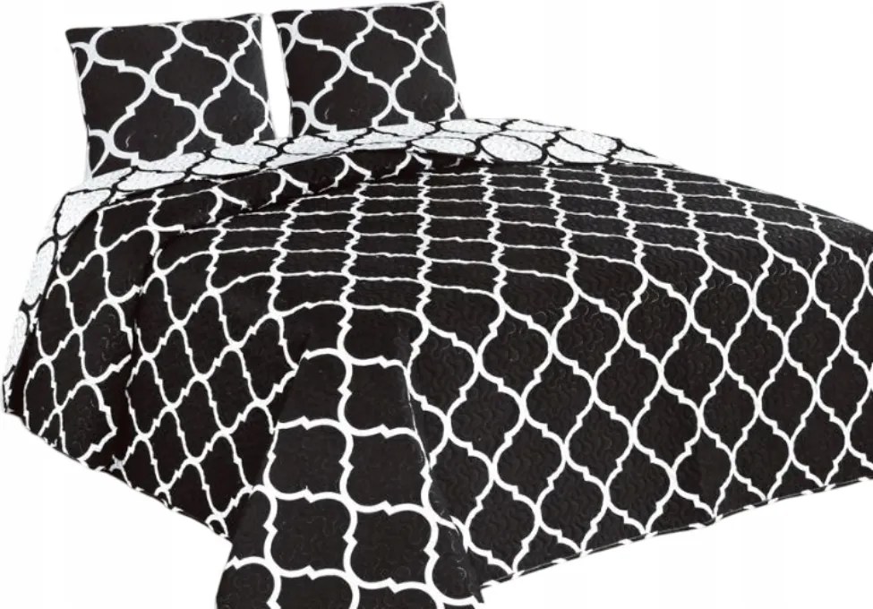 Dekoratív ágytakaró párnahuzattal Tavira 180x220 kétoldalas marokkói lóhere