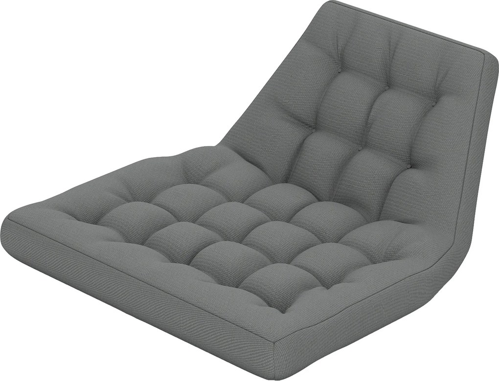 Outsunny Ülőpárna, 120x100 cm Párna Hátpával, 8 cm Vastag, Vízálló Üléspárna Hinta székre és Függő Kosarakhoz, Szürke | Aosom