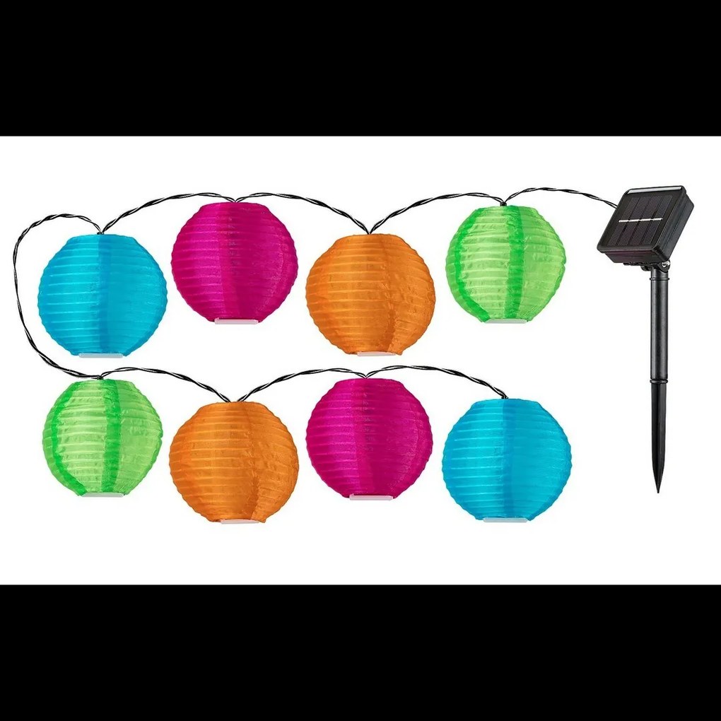 Rabalux 77048 Titu dekoratív napelemes LED-lánc 8 papírgömbbel