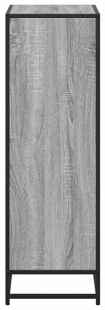 szürke sonoma színű szerelt fa könyvszekrény 60x35x107,5 cm