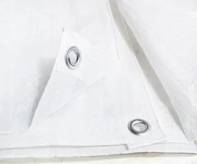 Ponyva 2x3 m Fehér Erősített Védő Súly 75 g/m2