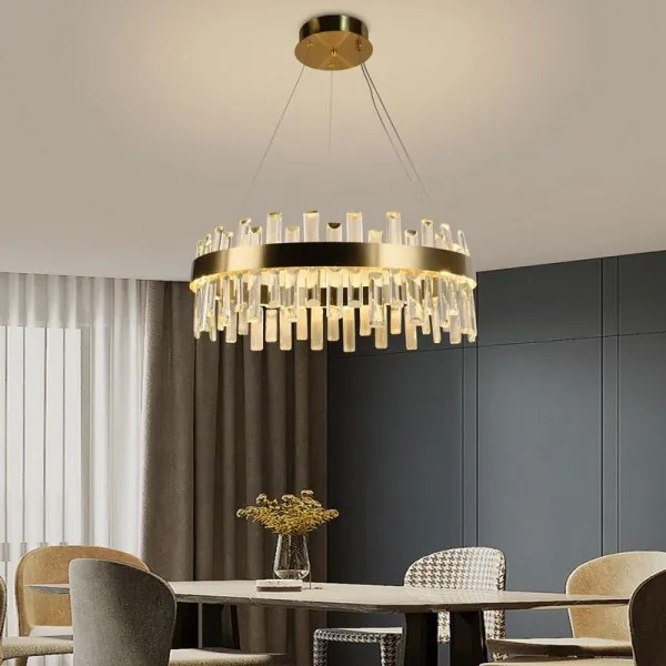 LED állítható fényerejű kristály csillár kábellel LED/80W/230V + DO