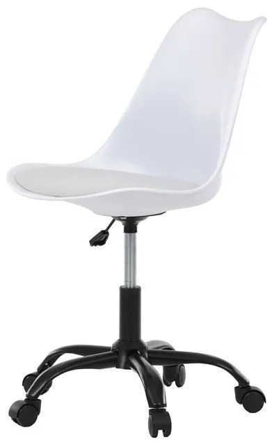 Fehér Műanyag Irodai Szék, Magasságállítással. KA-X7055 WT