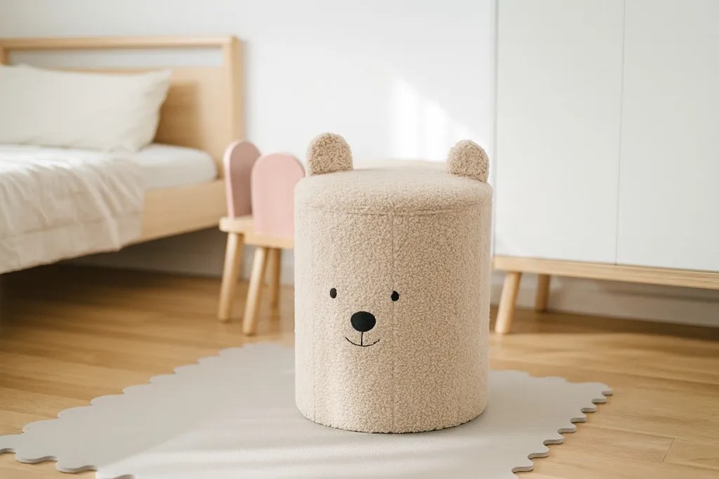 Összecsukható puff tárolóval 28 x 28 x 34 cm