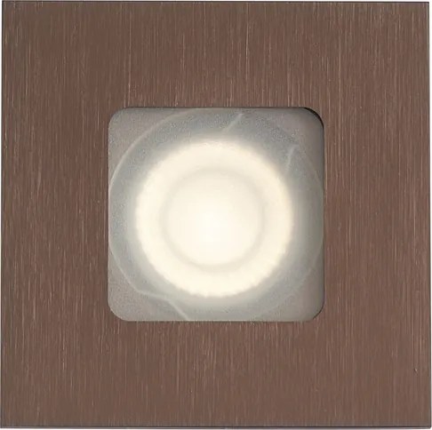 Modern süllyesztett spotlámpa sötét bronz négyzet IP44 - Qure