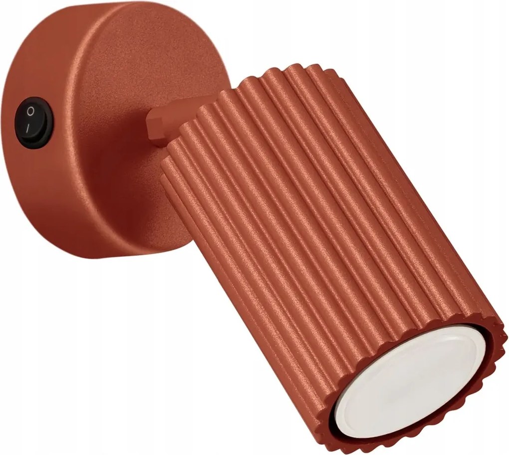 Sollux Lighting Karbon Mozgatható fali lámpa piros GU10 10W IP20