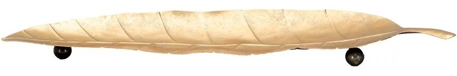 Fém dekoratív tál 11x38 cm Foglia – Mauro Ferretti