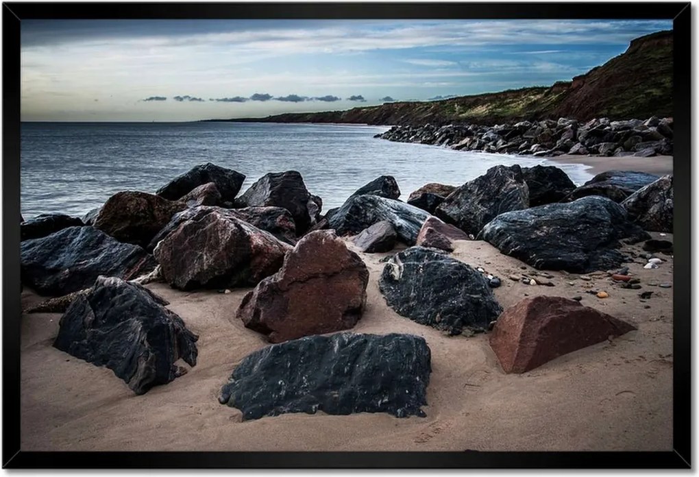 Poszterek keretben 60x40 Kövek a tengerparton