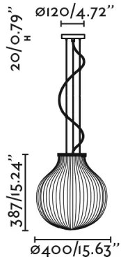 FARO 28301 - Csillár zsinóron ISABELLE 1xE27/15W/230V átm. 40 cm fehér