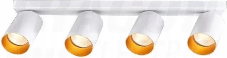 Mennyezeti spotlámpa, állítható, fehér, arany fényvisszaverővel SPGU10MA4GW