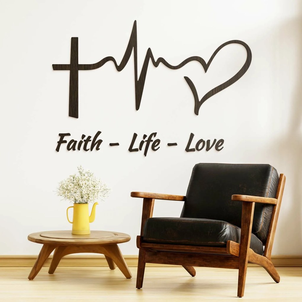 DUBLEZ | Faith, Life, Love - Keresztény falmatrica