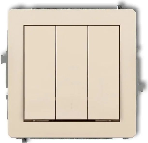 Hármas bézs kapcsoló 1DWP-7 Deco Karlik